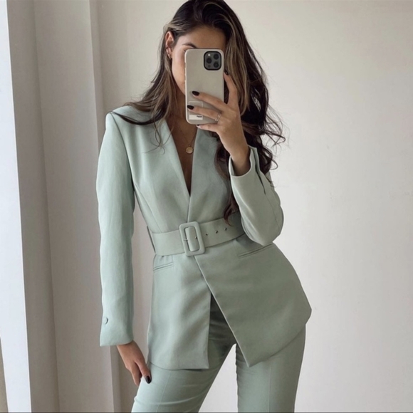 Zara belted blazer jacket - Picture 8 of 15